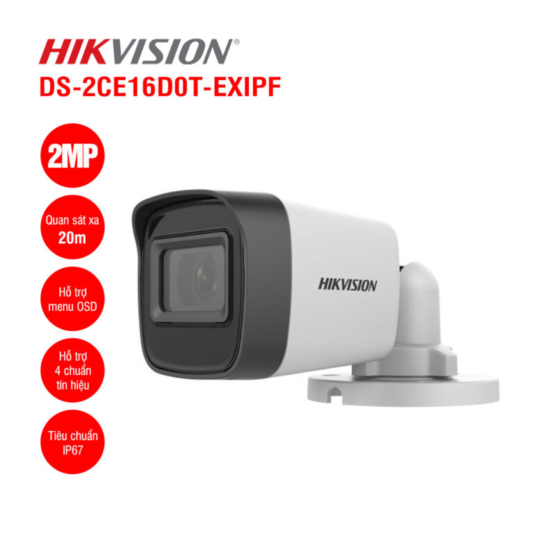 Camera HDTVI 2MP HIKVISION DS-2CE16D0T-LTS