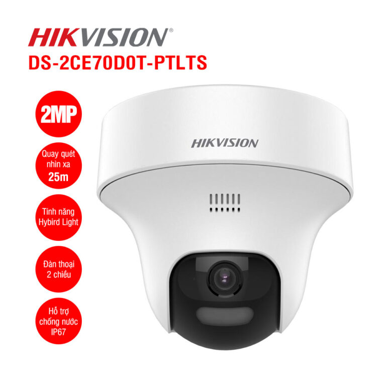 Camera HDTVI 2MP HIKVISION DS-2CE70D0T-PTLTS