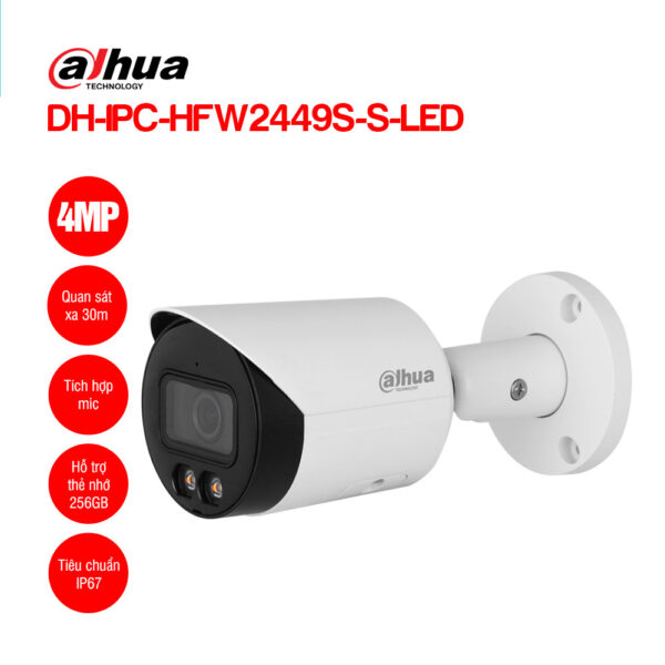 Camera IP 4MP DAHUA DH-IPC-HFW2449S-S-LED