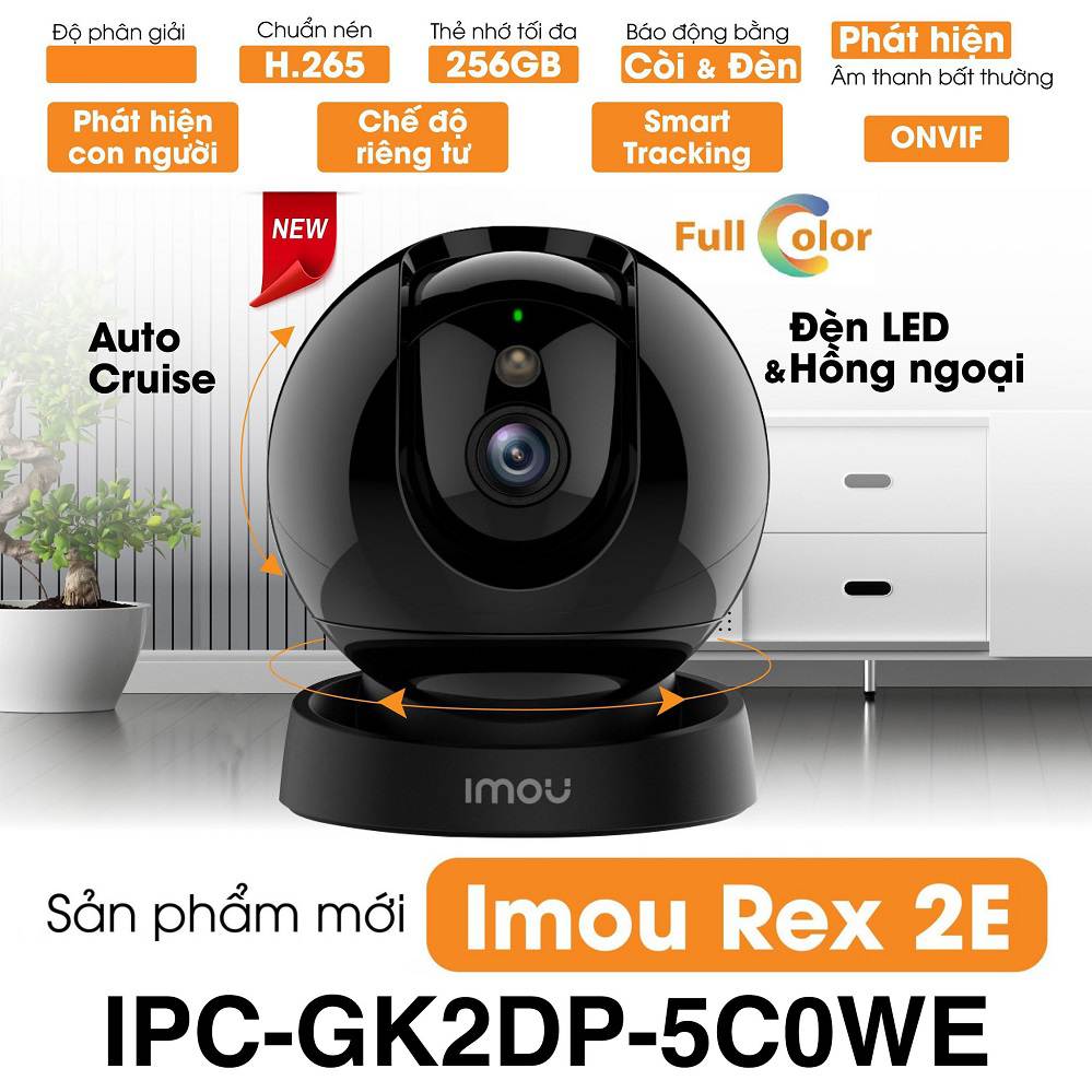 Camera Trong Nhà IMOU 5MP IPC-GK2DP-5C0W (REX 2D 5MP)