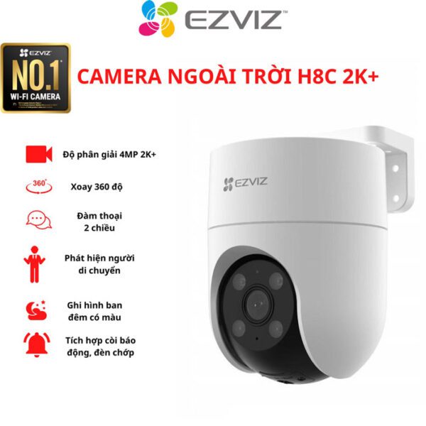 Camera quay quét 3MP EZVIZ H8C Pro 2K PoE