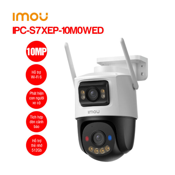 Camera Wifi iMOU Cruiser Dual 10MP IPC-S7XP-10M0WED Xoay 360 Ngoài Trời