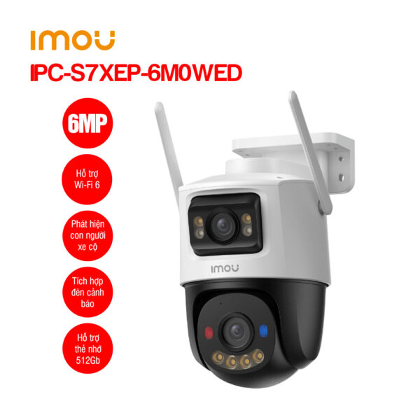 Camera Wifi iMOU Cruiser Dual 6MP IPC-S7XP-6M0WED Xoay 360 Ngoài Trời