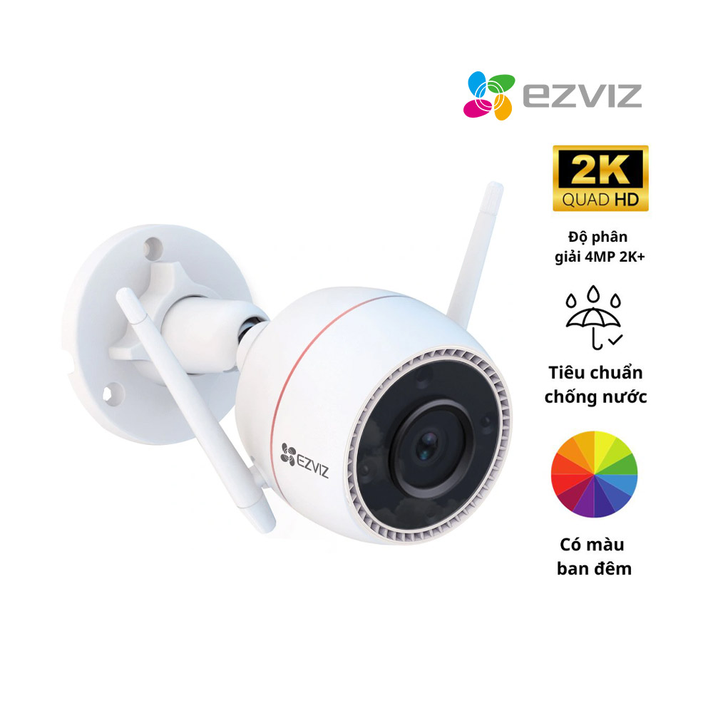 Camera WiFi thông minh ngoài trời 4MP EZVIZ H3C 2K+ (CS-H3c-R100-1J4WKFL)